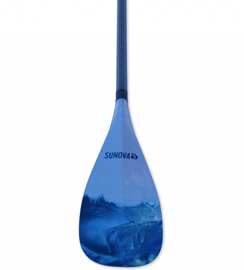 Sunova Carbon Paddle - Adjustable - Silver Wave - West Coast Paddle Sports
