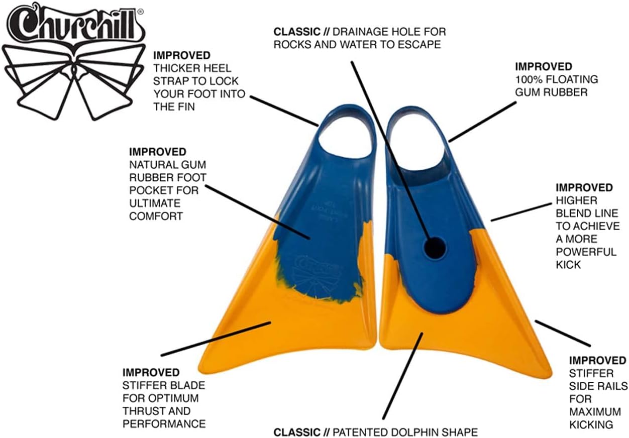 Swim Fins Churchill Makapuu Gum Rubber - West Coast Paddle Sports