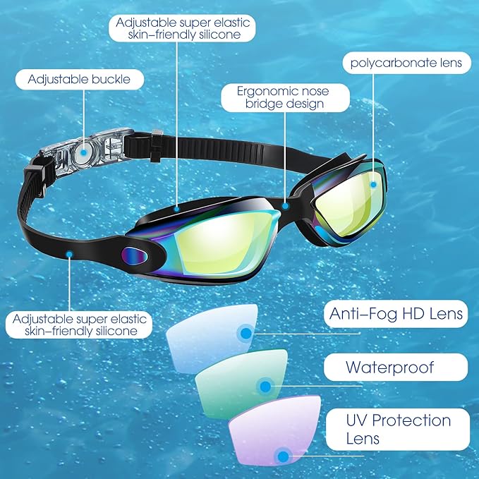 SWIM GOGGLES POOL - Anti Fog Silicone - West Coast Paddle Sports