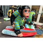 THE SURF MONKEY - Teal/ yellow stripe - MISC