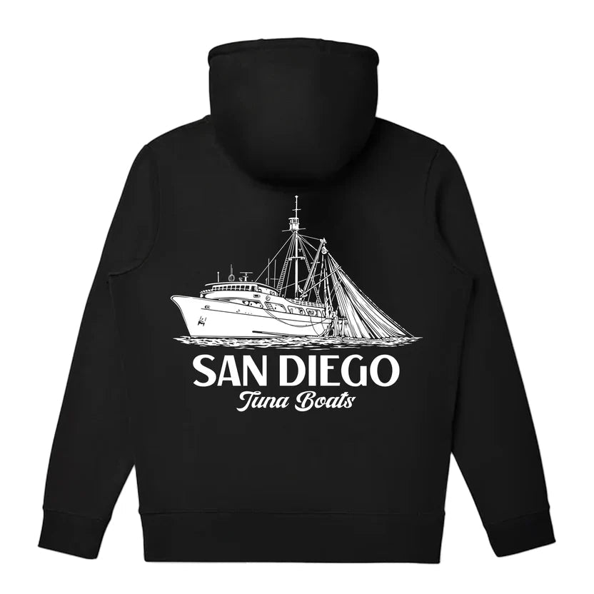 TunaVille Tuna Boats Hoodie - Black - West Coast Paddle Sports