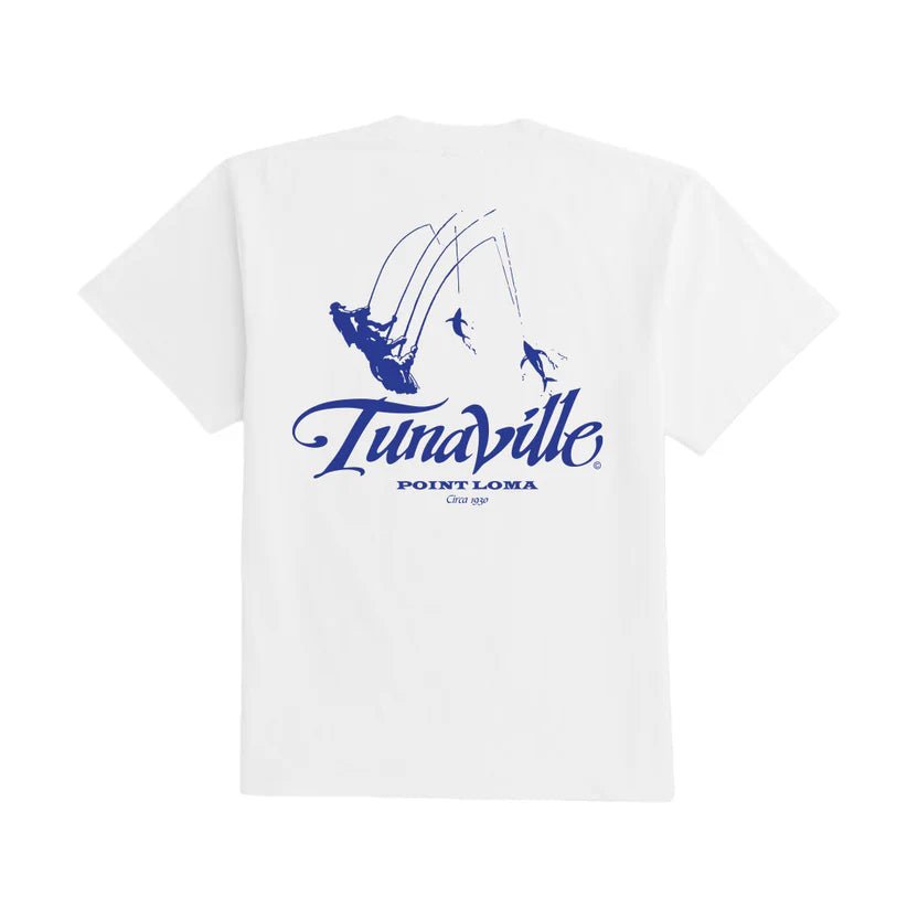 TunaVille Tuna Boats Tee - Blue/ White - West Coast Paddle Sports