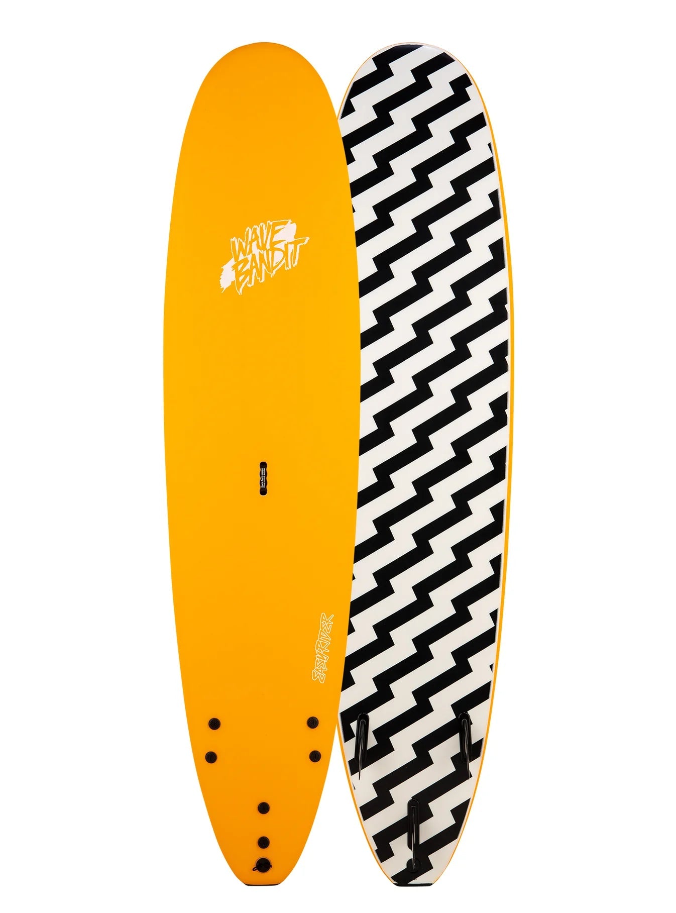 WAVE BANDIT EZ RIDER 8'0" - ORANGE/WHITE BOLT 25 - West Coast Paddle Sports