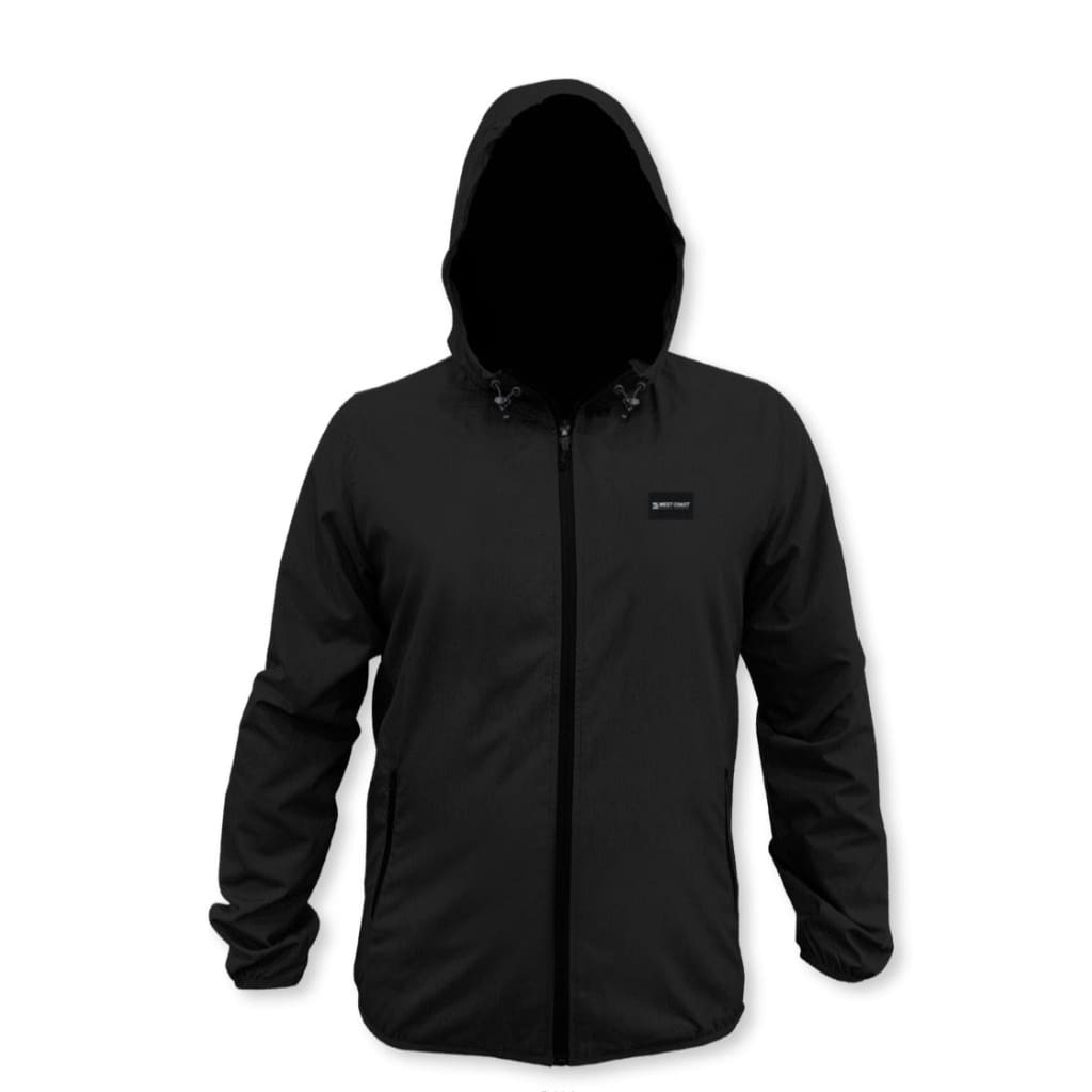 WCPS LIGHT PADDLE LONG SLEEVE ZIP JACKET - BLACK - West Coast Paddle Sports