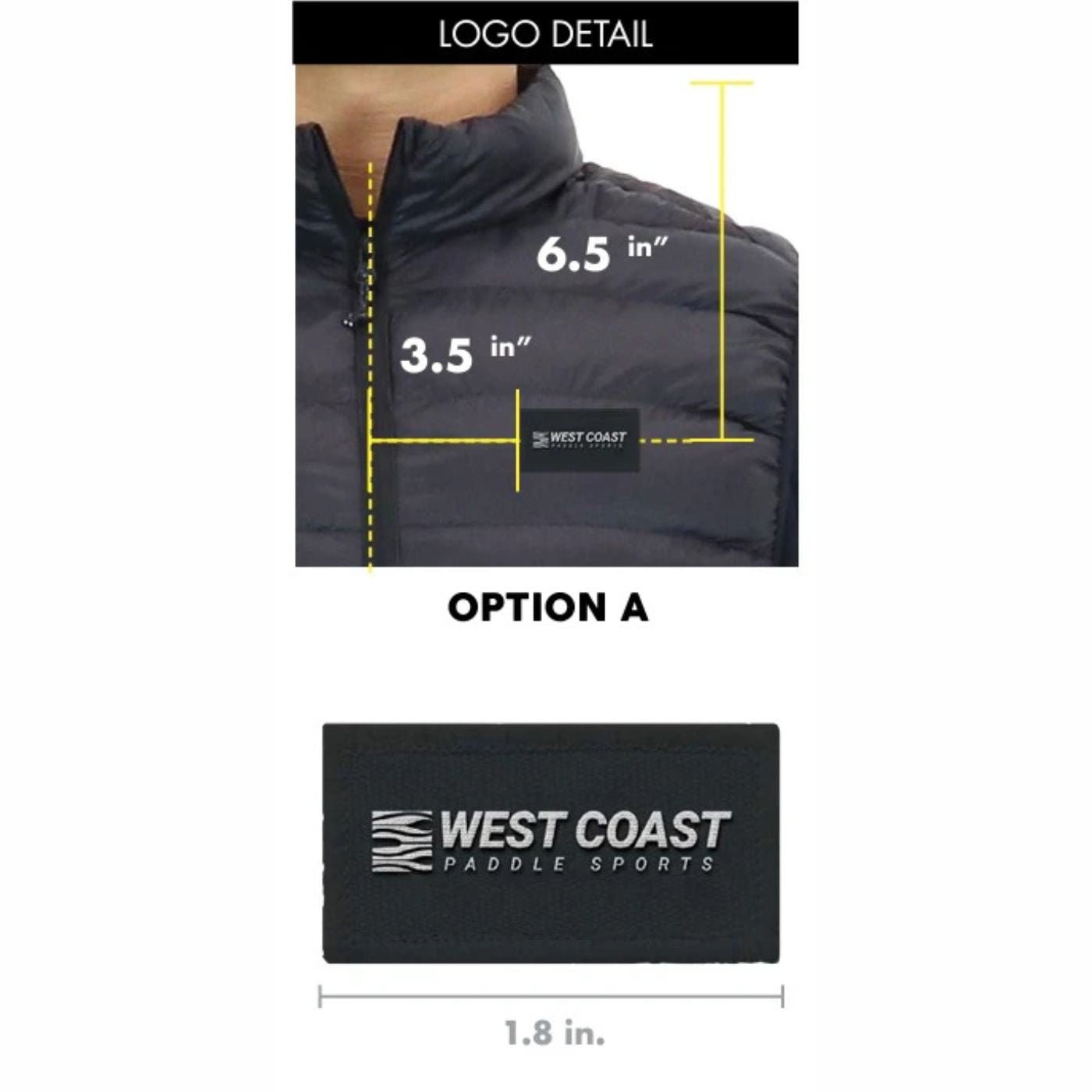 WCPS PUFFY VEST - BLACK - West Coast Paddle Sports