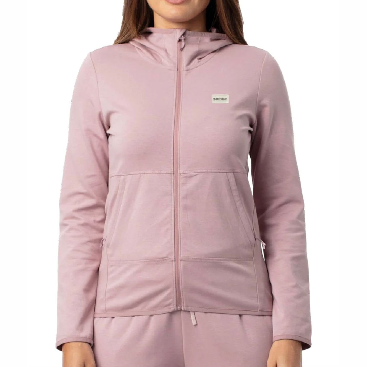 WCPS WOMEN'S LONG SLEEVE HOODIE - MAUVE - West Coast Paddle Sports