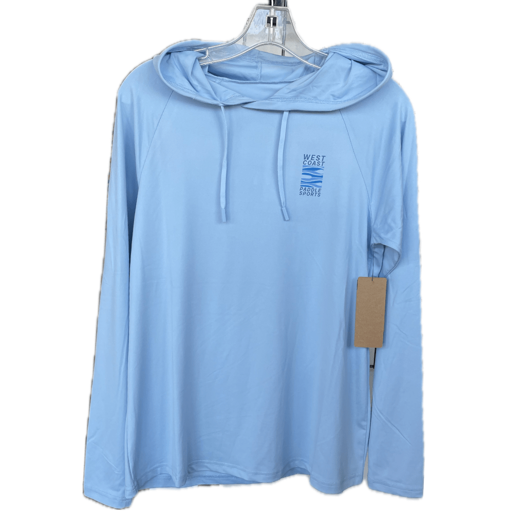 WCPS WOMEN'S LONG SLEEVE HOODIE PADDLE JERSEY BLUE - West Coast Paddle Sports