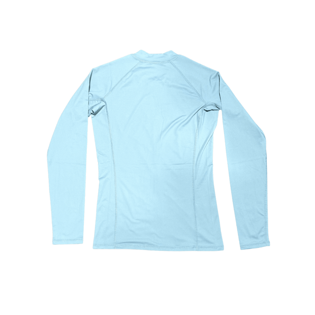 WCPS WOMEN'S LONG - SLEEVE UV FULL - ZIP RASHGUARD LIGHT BLUE - West Coast Paddle Sports