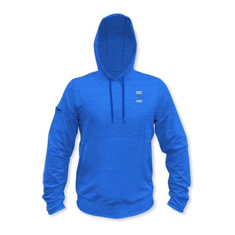WEST COAST PADDLE SPORTS BOY'S LIGHT PADDLE LONG SLEEVE HOODIE - HEATHER ROYAL - West Coast Paddle Sports