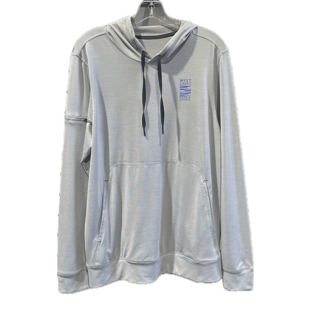 WEST COAST PADDLE SPORTS MEN'S LIGHT PADDLE LONG SLEEVE HOODIE - GRAY - West Coast Paddle Sports