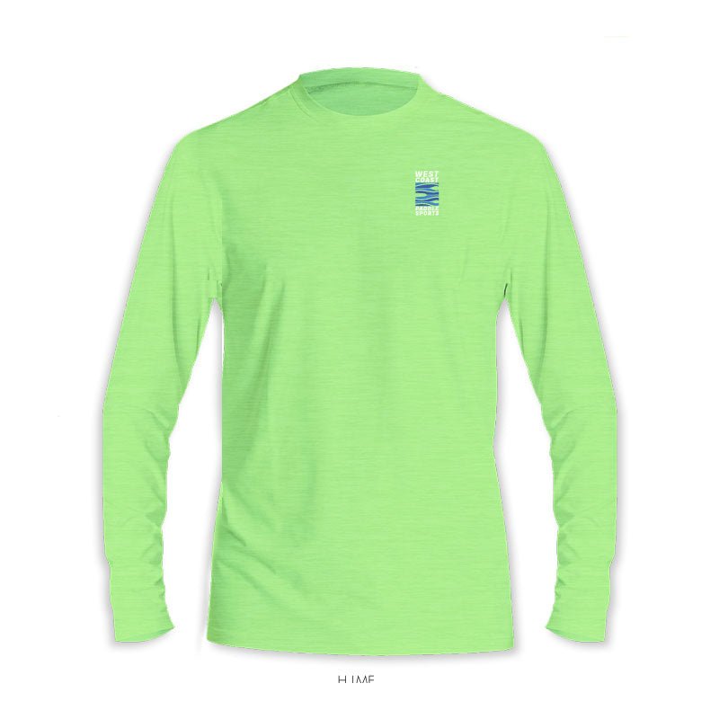 WEST COAST PADDLE SPORTS MEN'S LONG SLEEVE JERSEY - LIME - West Coast Paddle Sports