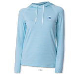 WEST COAST PADDLE SPORTS WOMEN’S LIGHT PADDLE LONG SLEEVE HOODIE - HEATHER BLUE - Small - APPAREL