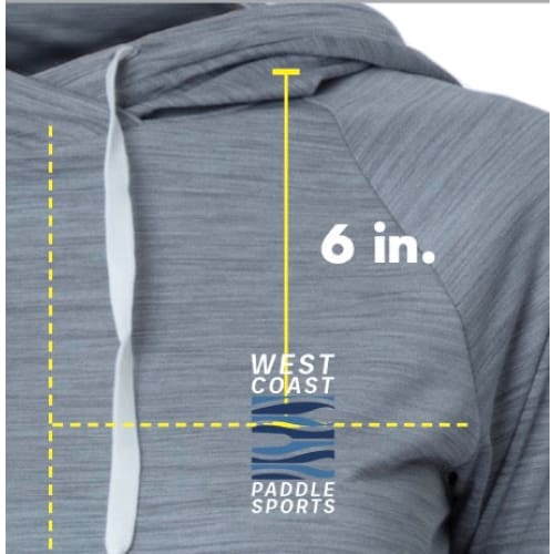 WEST COAST PADDLE SPORTS WOMEN'S LIGHT PADDLE LONG SLEEVE HOODIE - GREY - West Coast Paddle Sports
