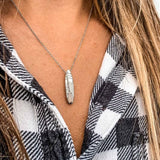 Born To Rock Jewelry Birthstone Paddle board Necklace - April - Diamond - Apparel & Accessories