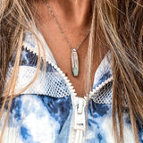 Born To Rock Jewelry Birthstone Paddle board Necklace - March - Aquamarine - Apparel & Accessories