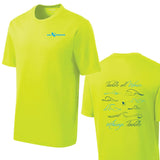 CALI PADDLER MEN’S HiVis Yellow Paddle All Waves Jersey - Small - APPAREL