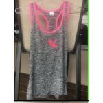 Cali Paddler Pink and Grey Racer Back Tank top - small - APPAREL