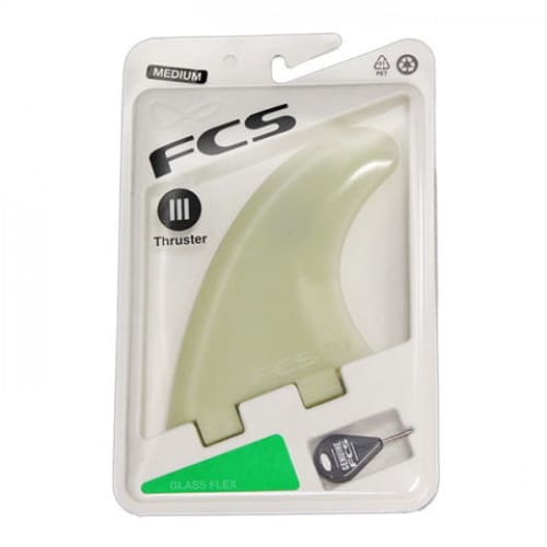 FCS M5 Natural Glass Flex Tri Set of Fin Medium - West Coast Paddle Sports