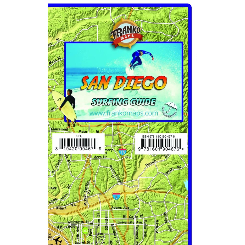 FRANKO SAN DIEGO SURFING MAP (FOLDED) - MISC