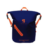 Geckobrands Lightweight 30L Waterproof Backpack - Navy/Orange - GEAR/EQUIPMENT