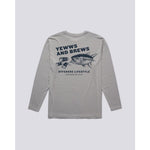 OffShore Lifestyle Performance long sleeve jersey - Small / Grey/Yewws & Brews - APPAREL
