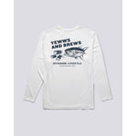 OffShore Lifestyle Performance long sleeve jersey - small / white/yewws & Brews - APPAREL