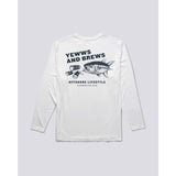 OffShore Lifestyle Performance long sleeve jersey - small / white/yewws & Brews - APPAREL