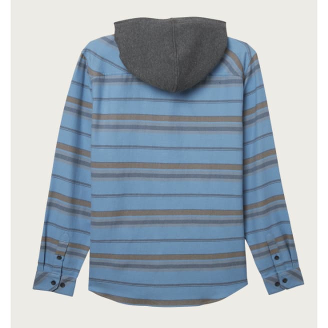 O'Neill Men's Redmond Hooded Flannel Blue Shadow - West Coast Paddle Sports