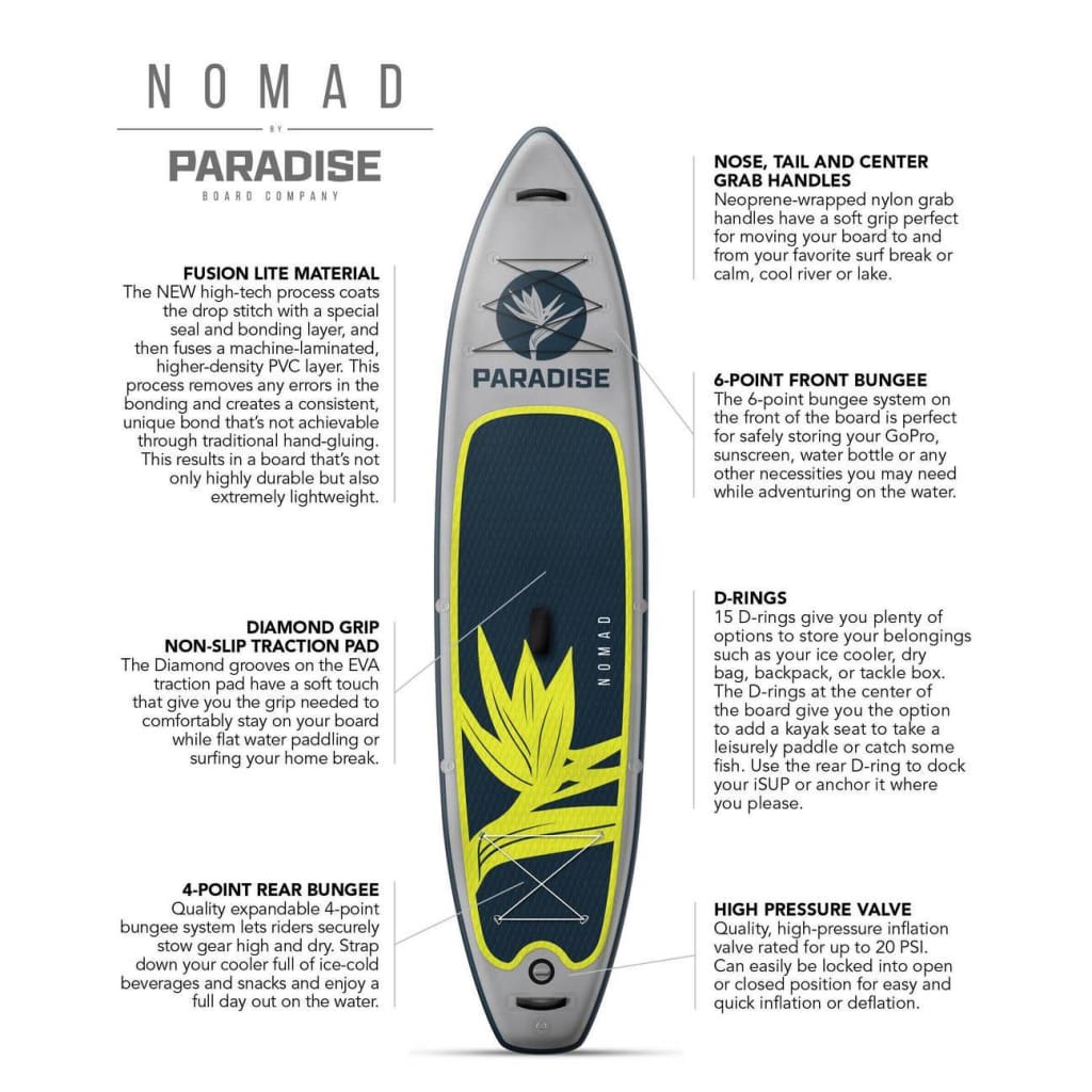 Paradise Board Company Inflatable - 11’ x 32 Grey - BOARDS