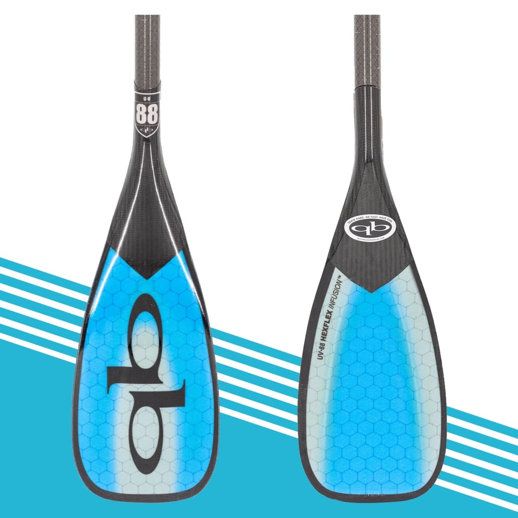 QUICKBLADE PADDLE UV 82 HEX FLEX W/ BLACK DIAMOND ELITE SHAFT - aqua - SUP PADDLES