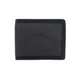 Rainbow Bi-fold Wallet w/Jacquard Webbing around the sides - Black - APPAREL