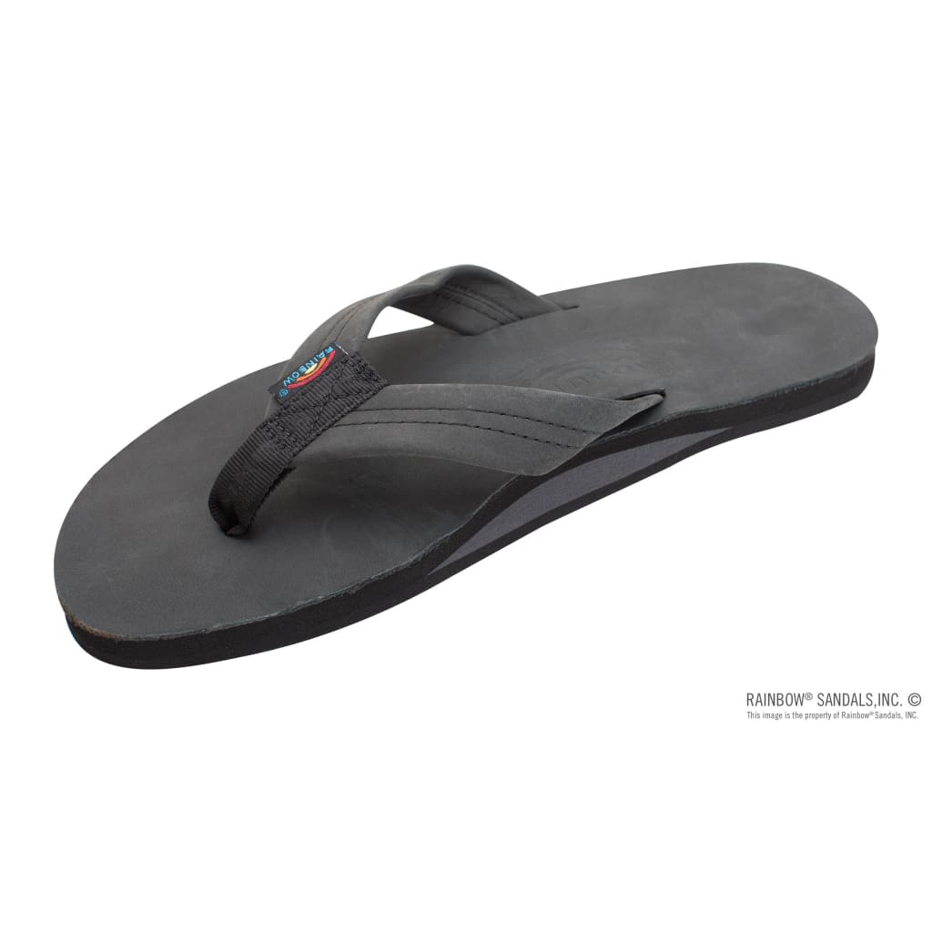 Rainbow Men’s Black Premier Leather Single Layer Arch Sandals - APPAREL