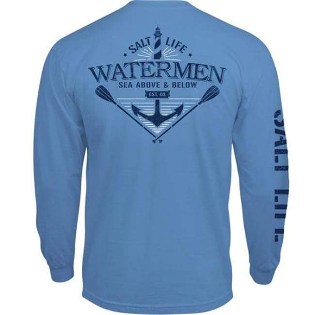 Salt Life Chambray Sea Above & Below L/S Tee - West Coast Paddle Sports