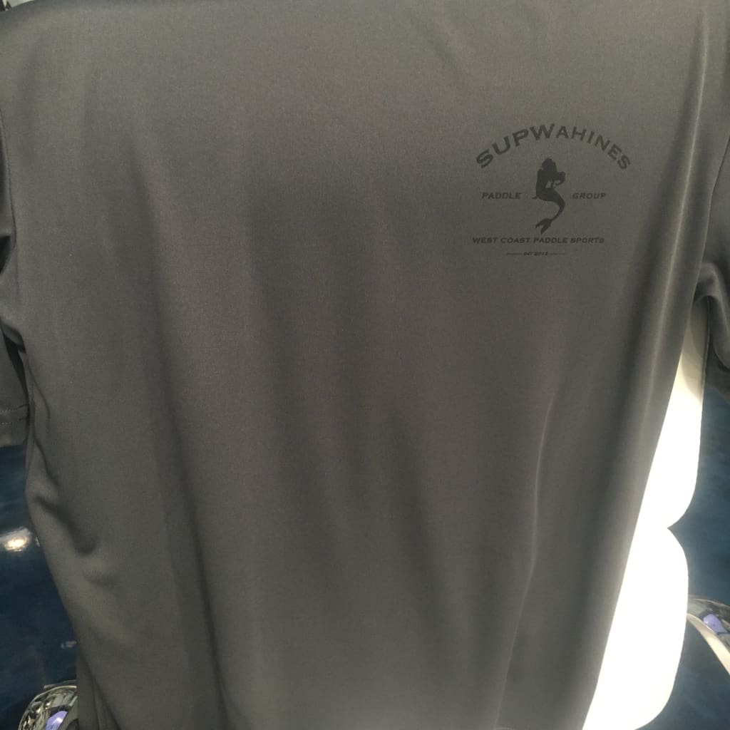 SupWahines Grey short Sleeve Race Jersey Men's Small - West Coast Paddle Sports