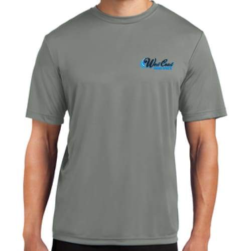 WCPS BLUE LOGO GREY T-SHIRT 50/50 - West Coast Paddle Sports