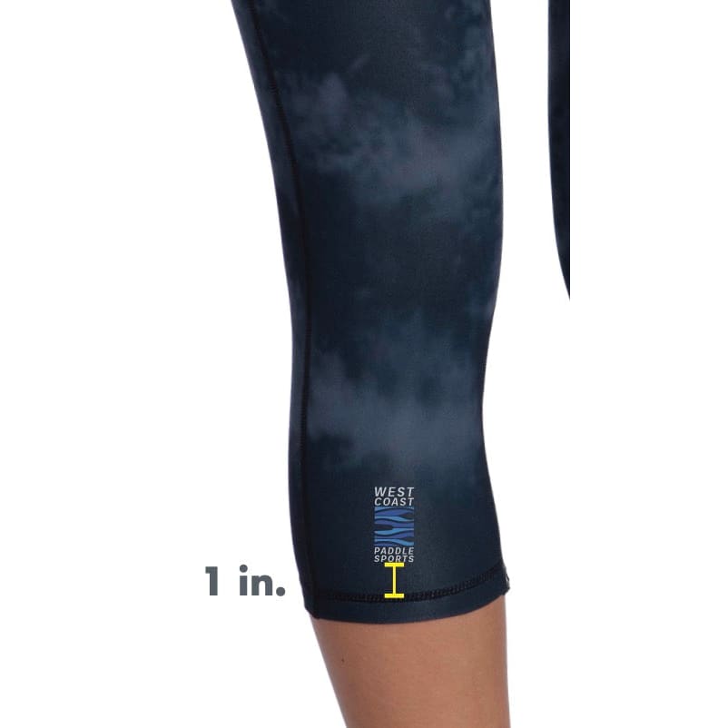 WCPS WOMEN'S SURF 3/4 LEGGING BAY ISLANDS - BLK CAMO - West Coast Paddle Sports