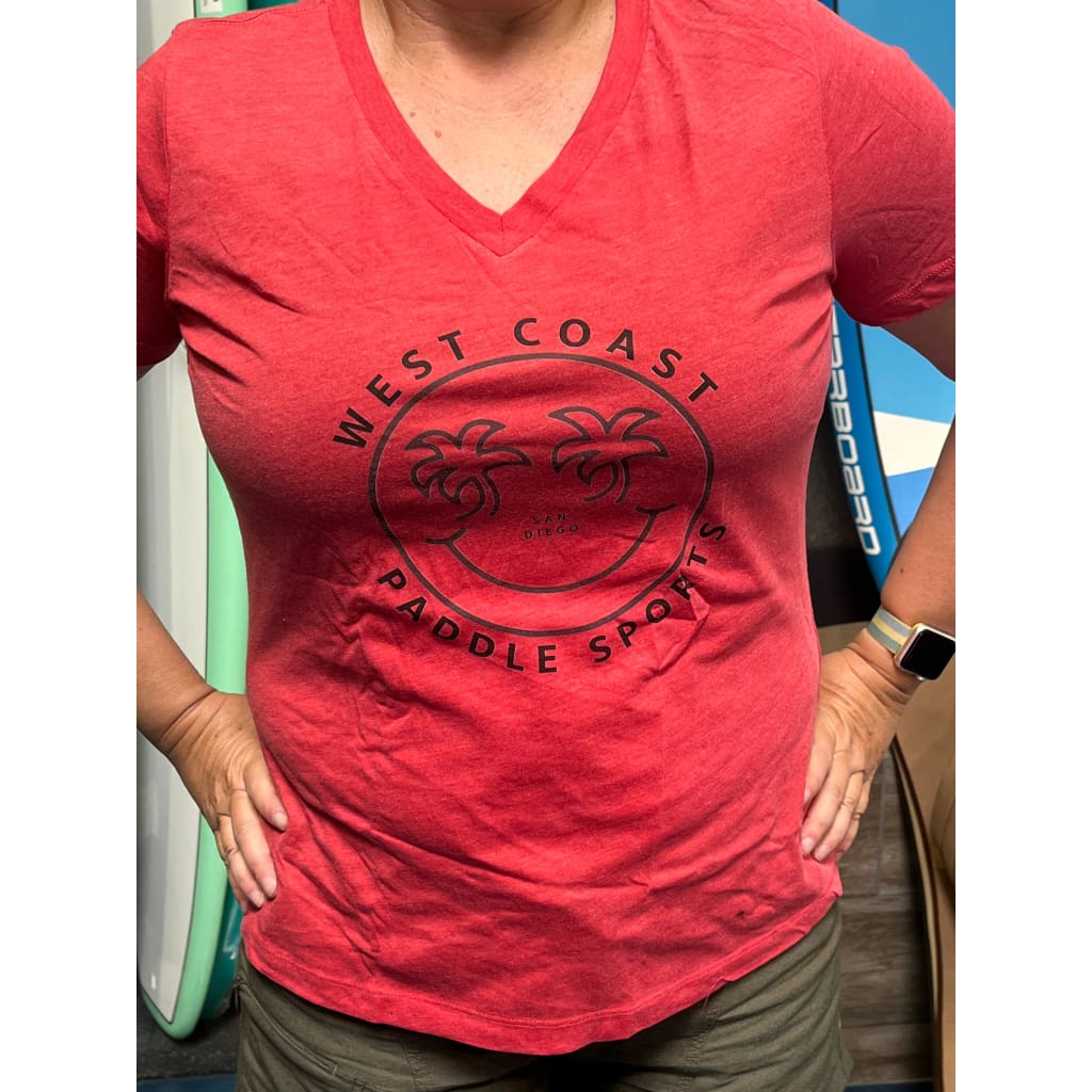 WCPS Women's West Coast Face San Diego Logo T - SHIRT - West Coast Paddle Sports