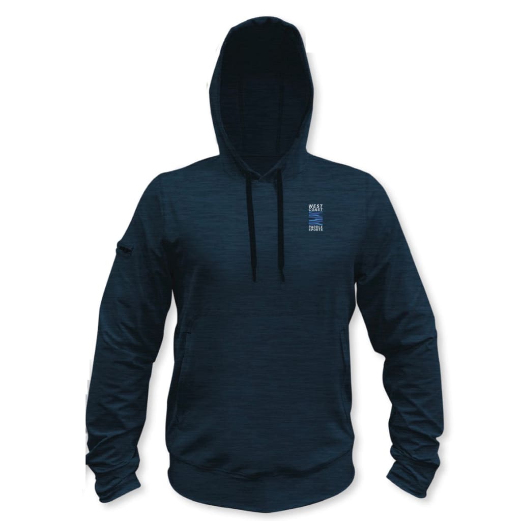 WEST COAST PADDLE SPORTS MEN’S LIGHT PADDLE LONG SLEEVE HOODIE - BLUE - Small - APPAREL