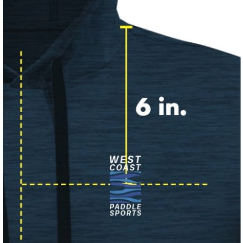WEST COAST PADDLE SPORTS MEN'S LIGHT PADDLE LONG SLEEVE HOODIE - BLUE - West Coast Paddle Sports