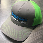 West Coast Paddle Sports Neon green Trucker hat - APPAREL