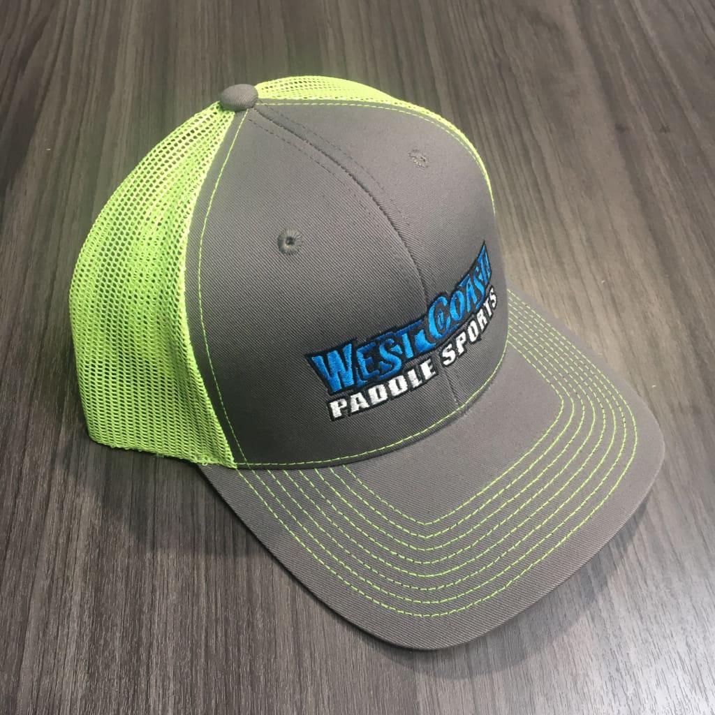 West Coast Paddle Sports Neon yellow Trucker hat - APPAREL